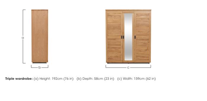 Earth Triple Wardrobe in  on Furniture Village