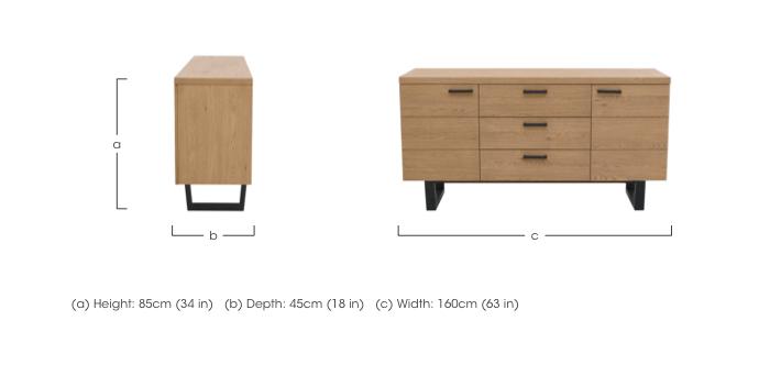 Earth 2 Door 3 Drawer Sideboard in  on Furniture Village