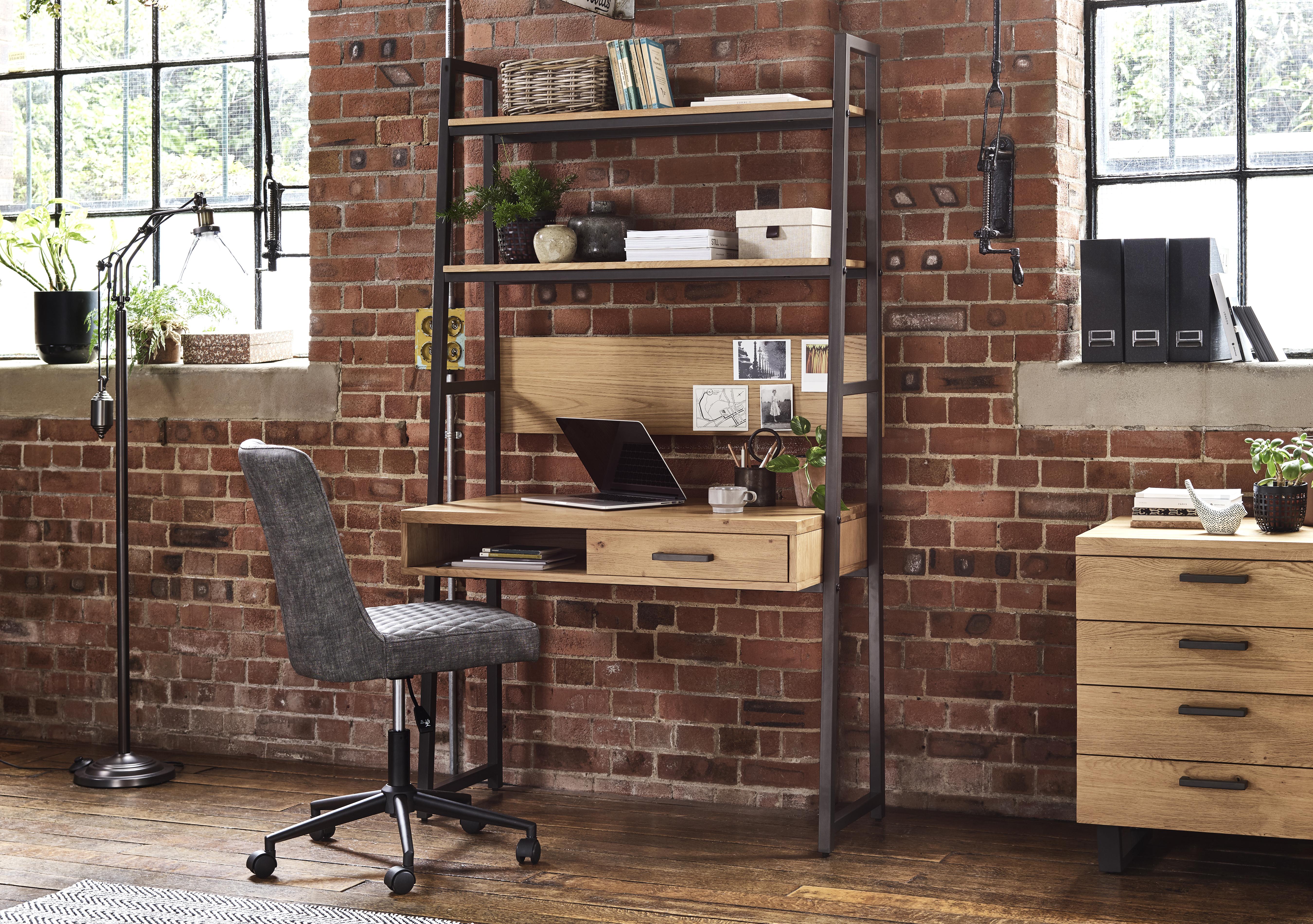 Earth Wall Desk and Office Chair in  on Furniture Village