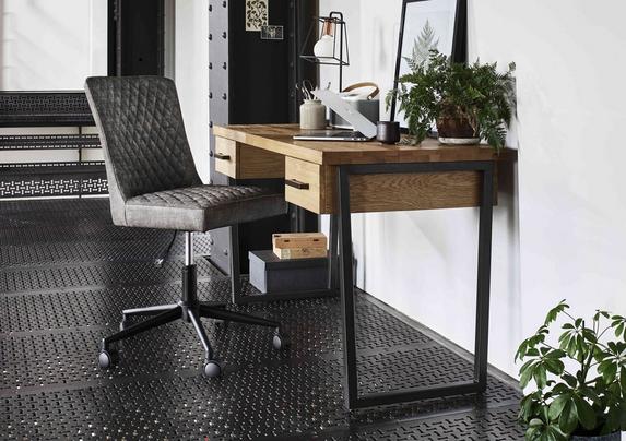 Earth Desk with Drawers and Office Chair Furniture Village - Main Image