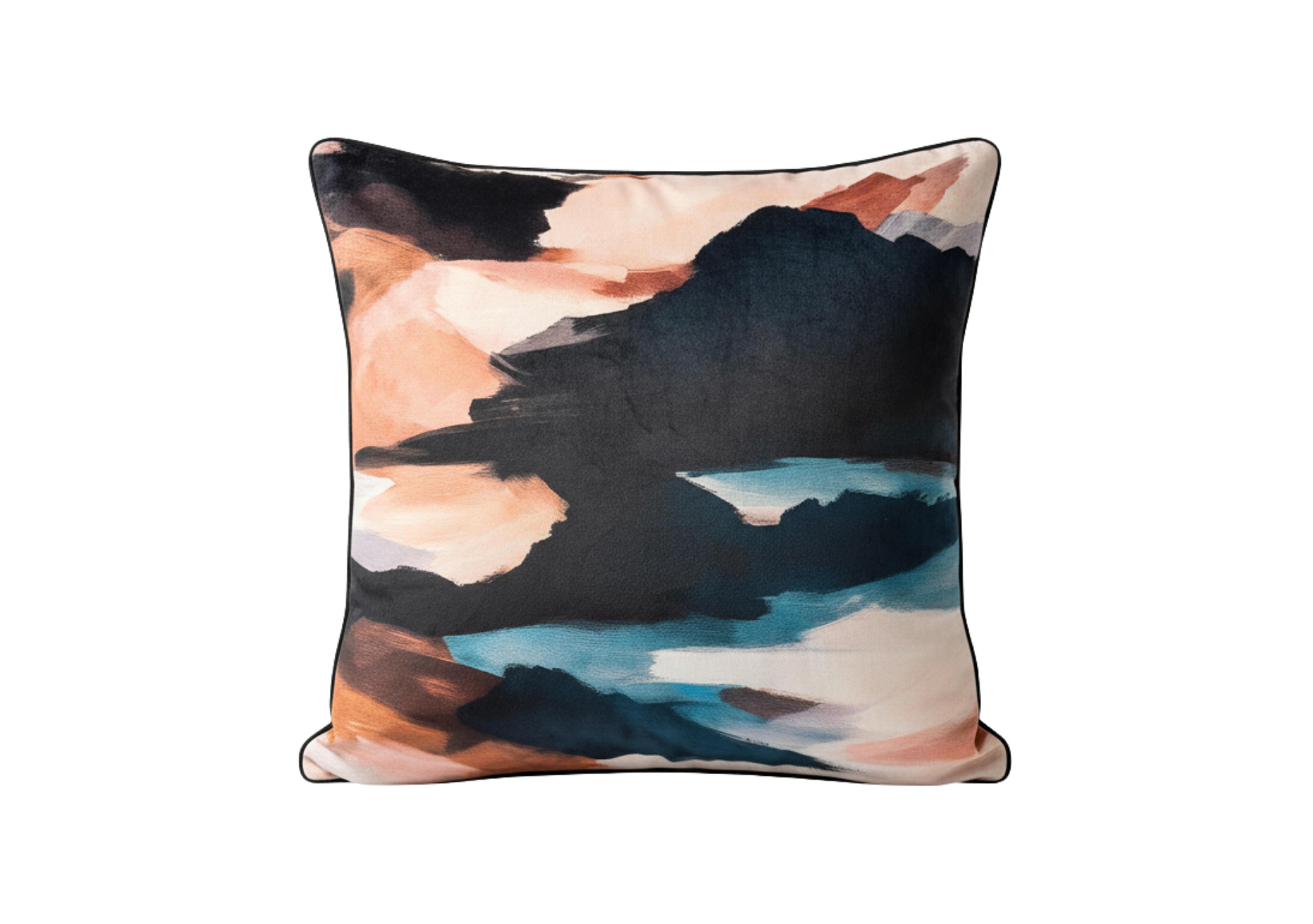 Earth Bound Flow Large Feather Cushion in  on Furniture Village