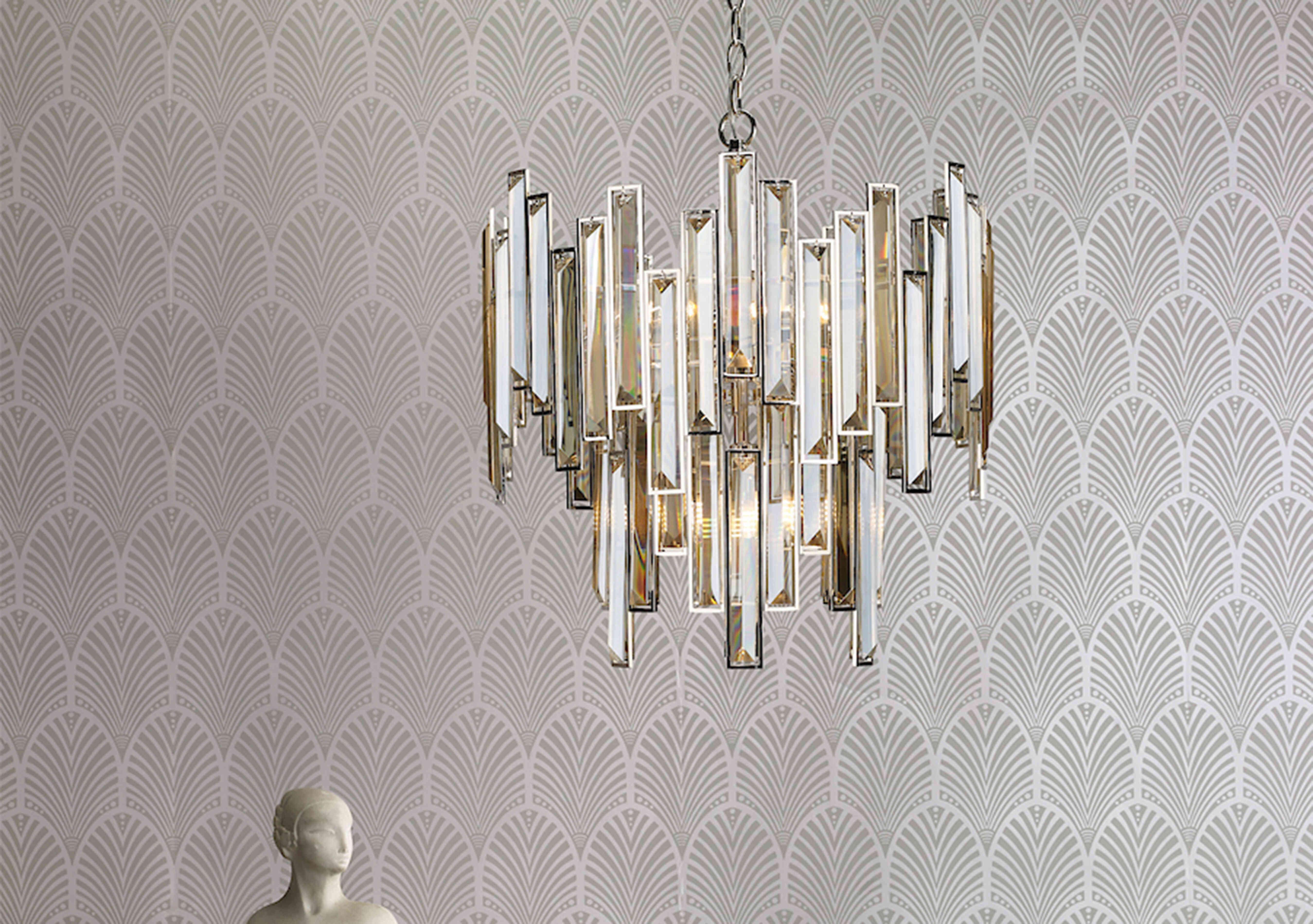 Edie 6 Light Champagne Pendant in  on Furniture Village