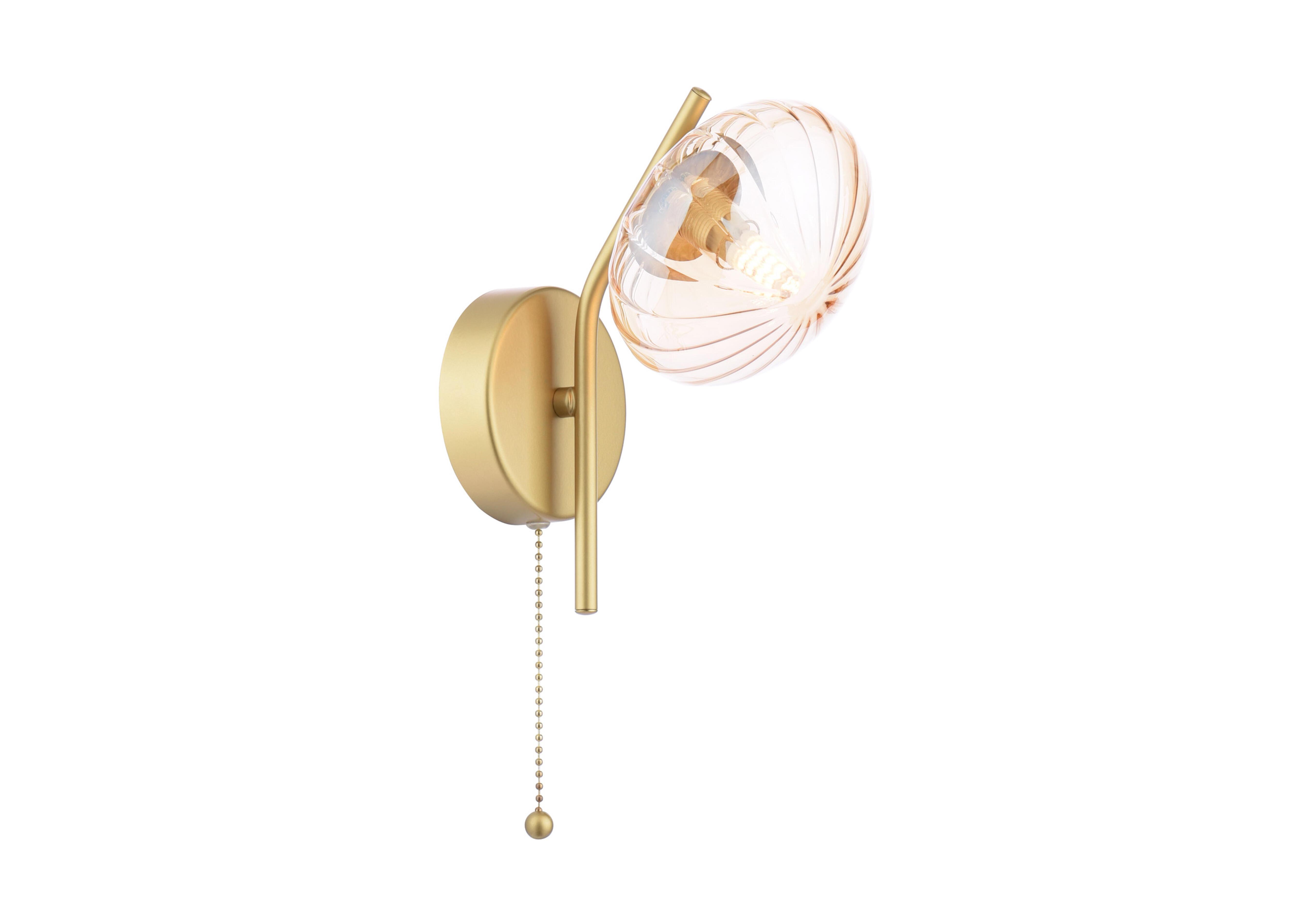 Edin Glass 1 Light Wall Light in  on Furniture Village