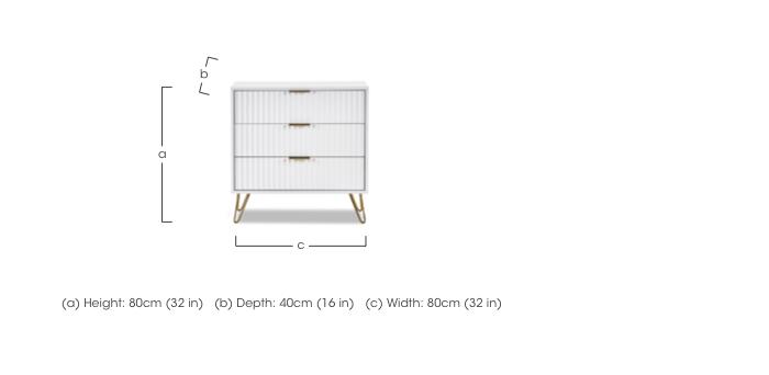 Elia 3 Drawer Chest in  on Furniture Village