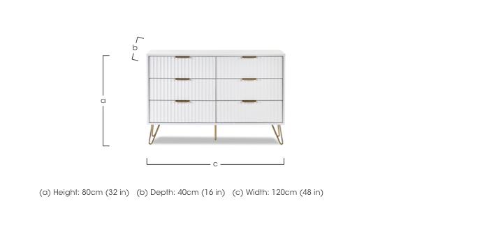 Elia 6 Drawer Chest in  on Furniture Village