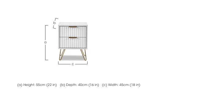 Elia 2 Drawer Bedside Cabinet in  on Furniture Village