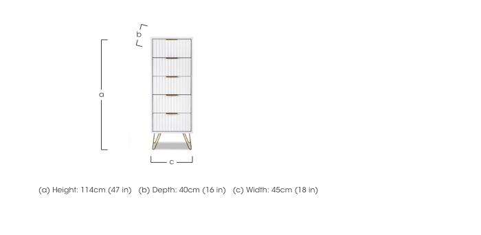 Elia 5 Drawer Tall Chest in  on Furniture Village