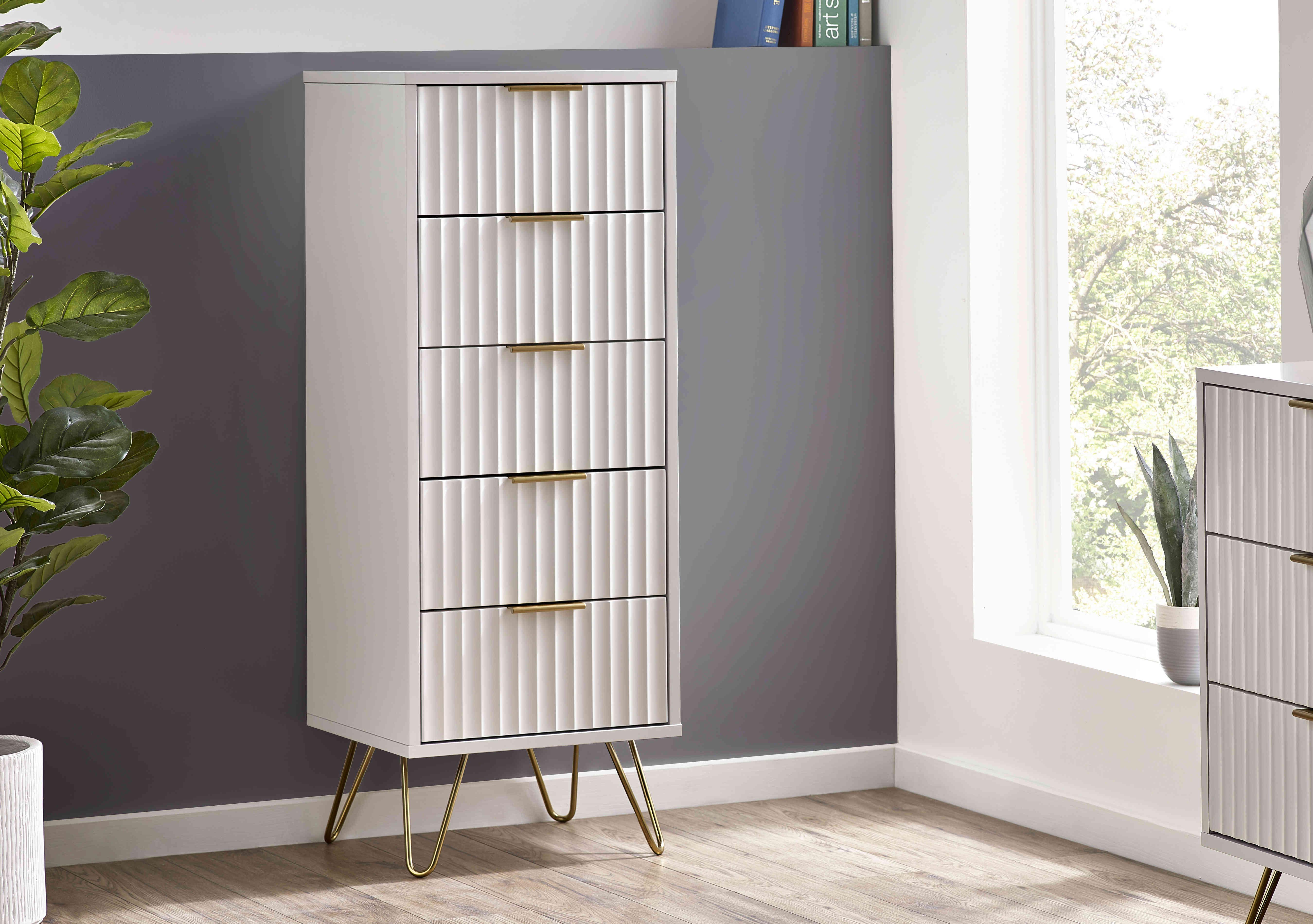 Elia 5 Drawer Tall Chest in  on Furniture Village