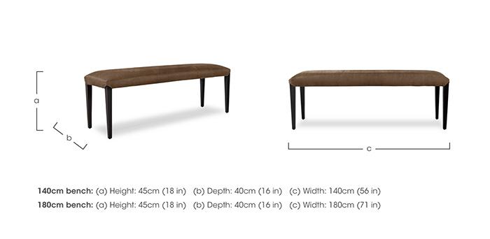 Empire Fabric Bench in  on Furniture Village