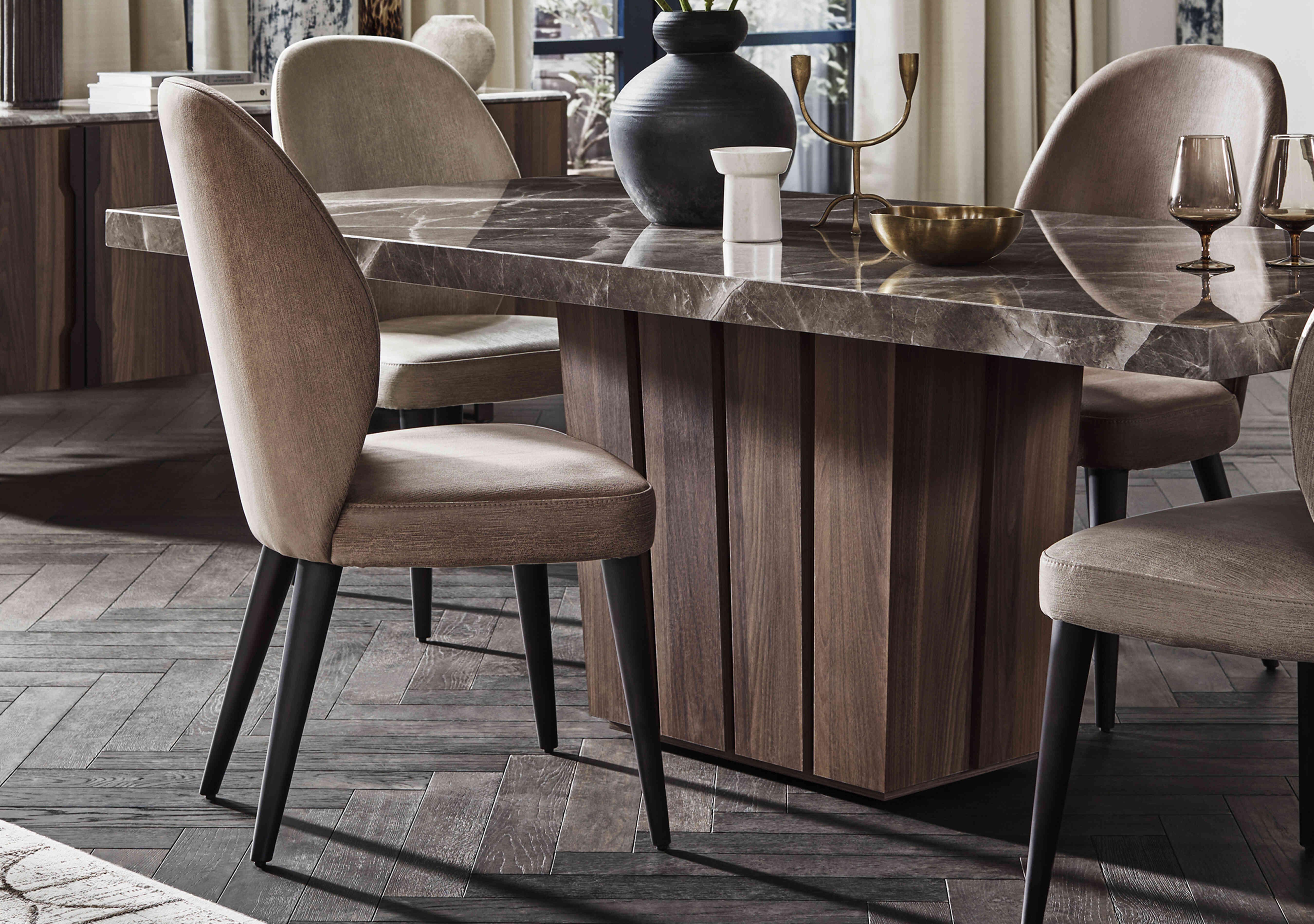 Empire Fabric Dining Chair in  on Furniture Village