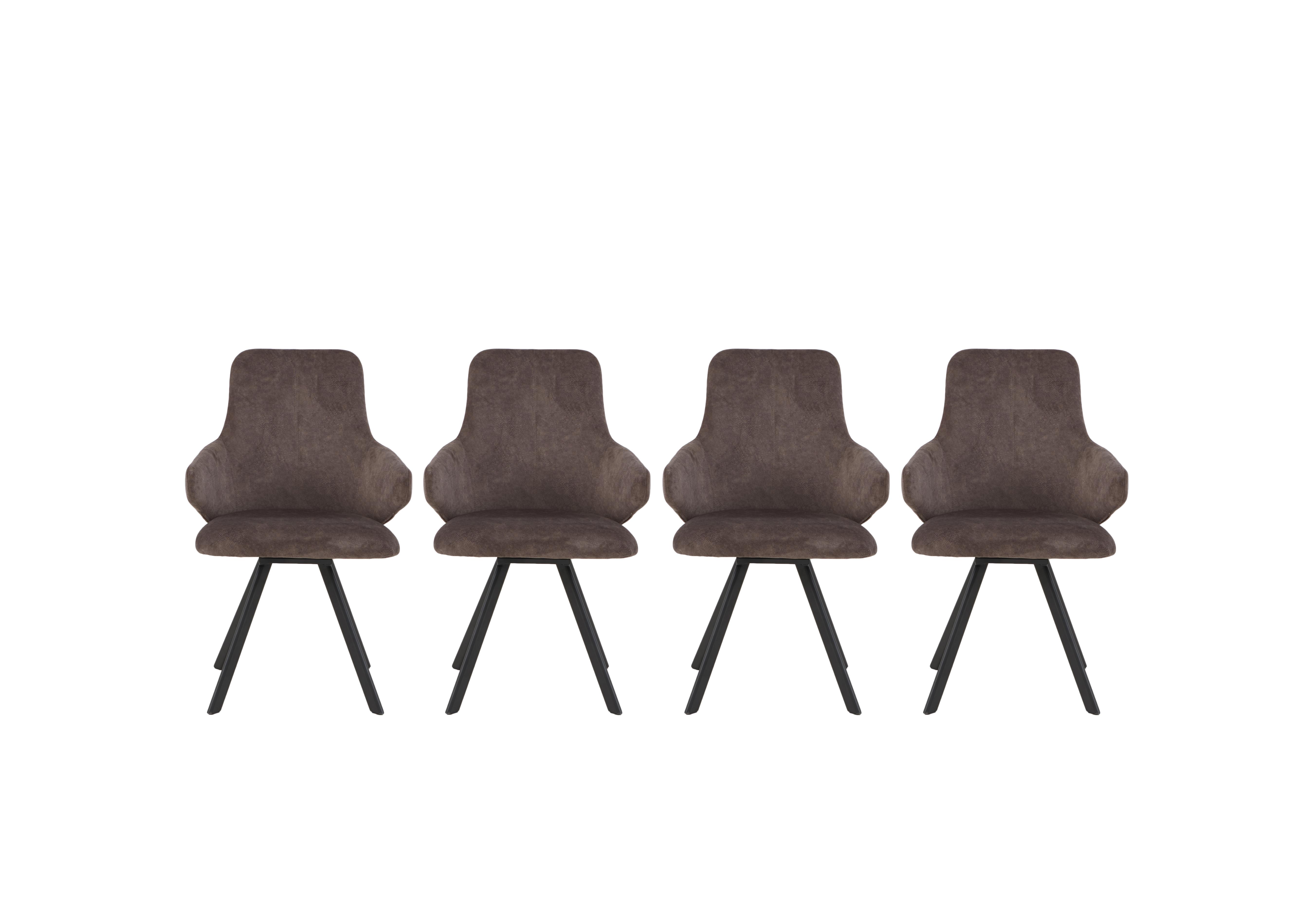 Enterprise Set of 4 Swivel Dining Arm Chairs in  on Furniture Village