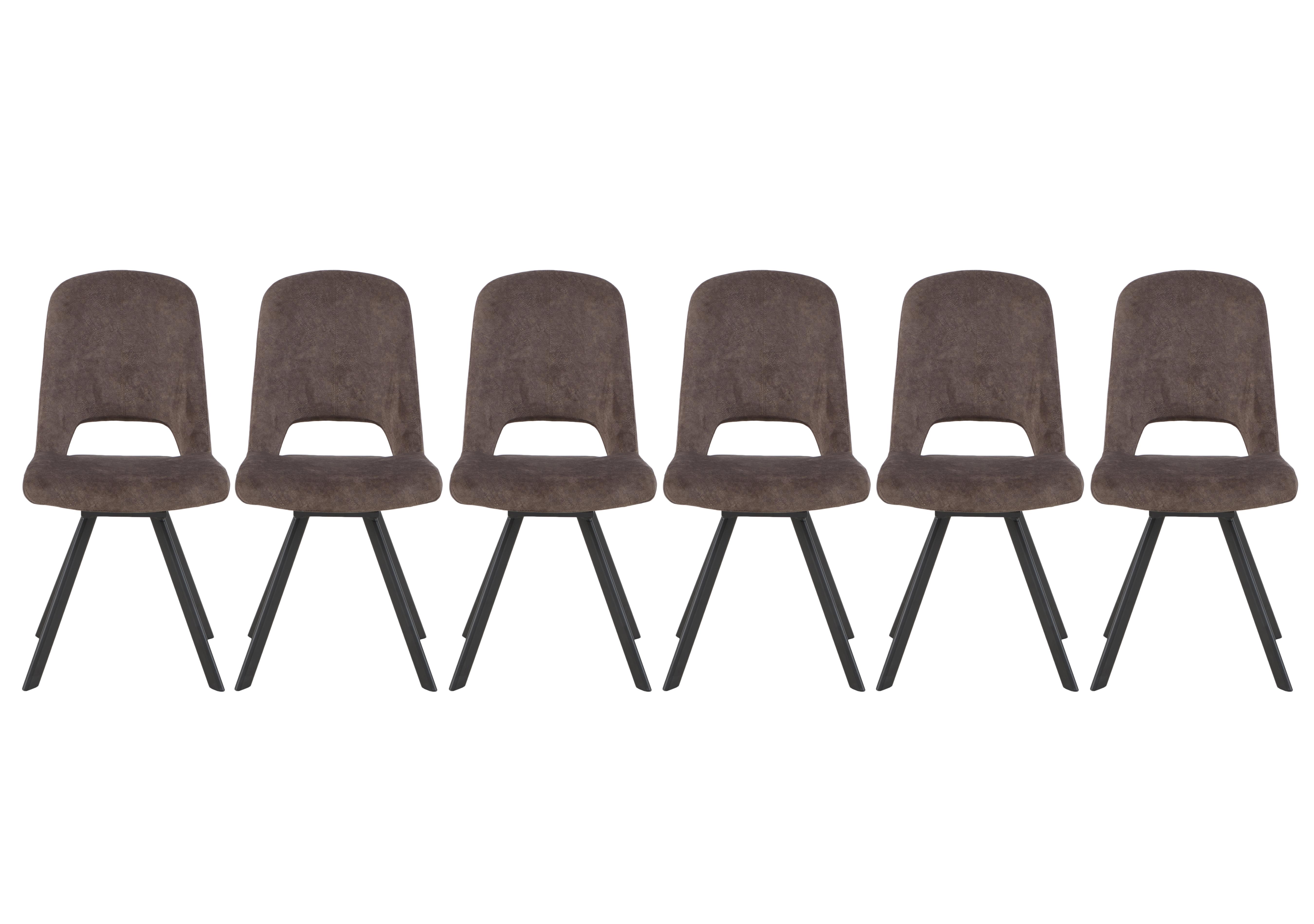 Enterprise Set of 6 Swivel Dining Side Chairs in  on Furniture Village