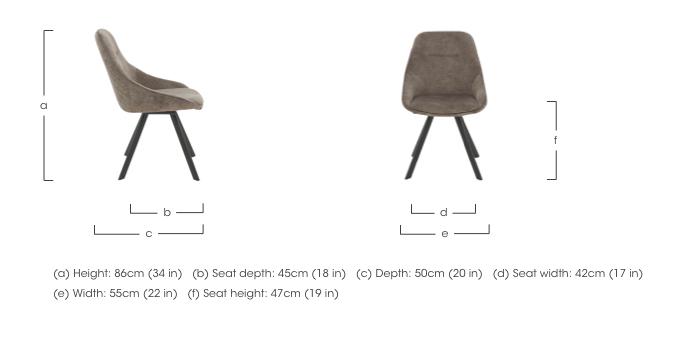 Enterprise Pair of Quilted Swivel Dining Chairs in  on Furniture Village