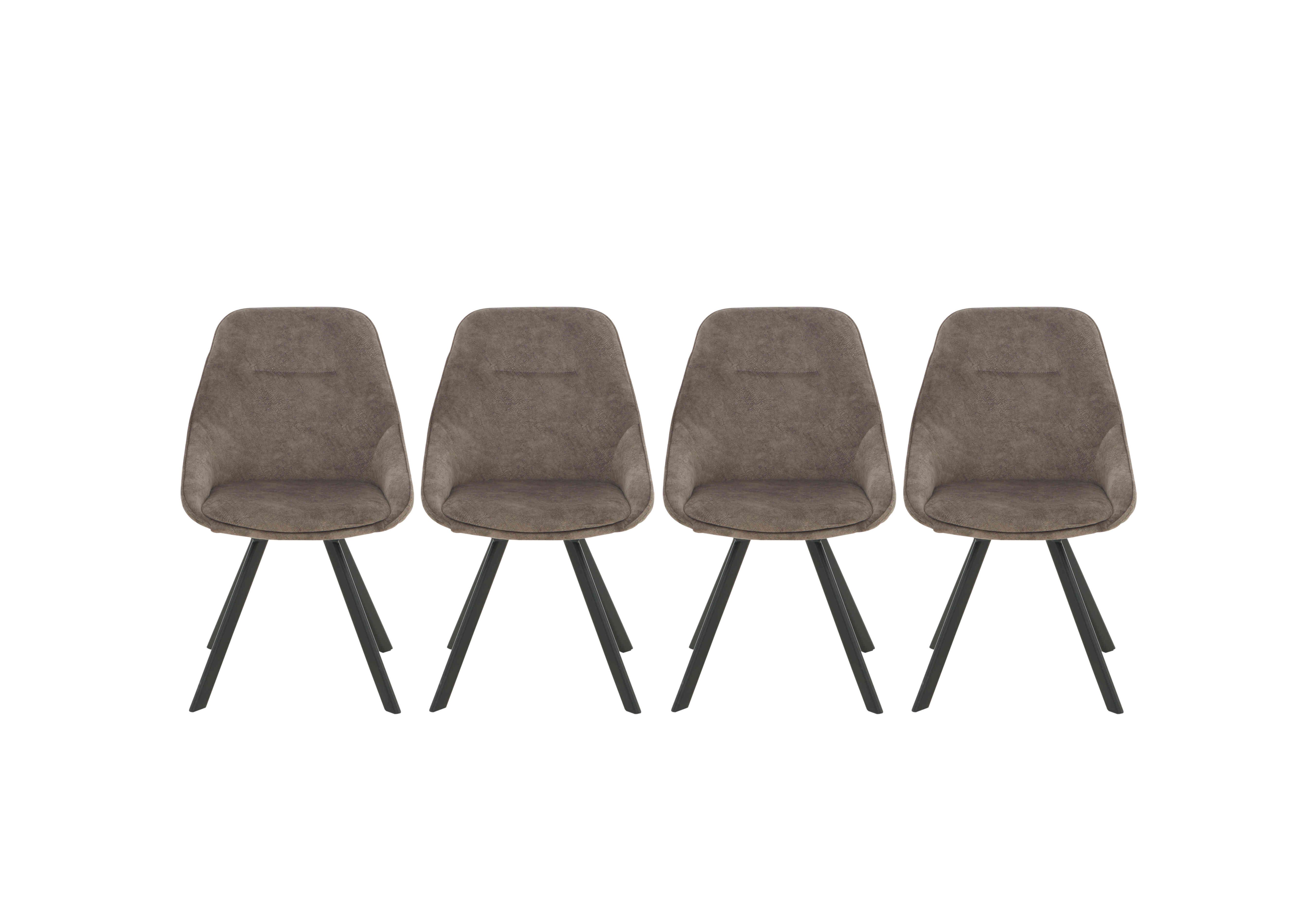 Enterprise Set of 4 Quilted Swivel Dining Chairs in  on Furniture Village