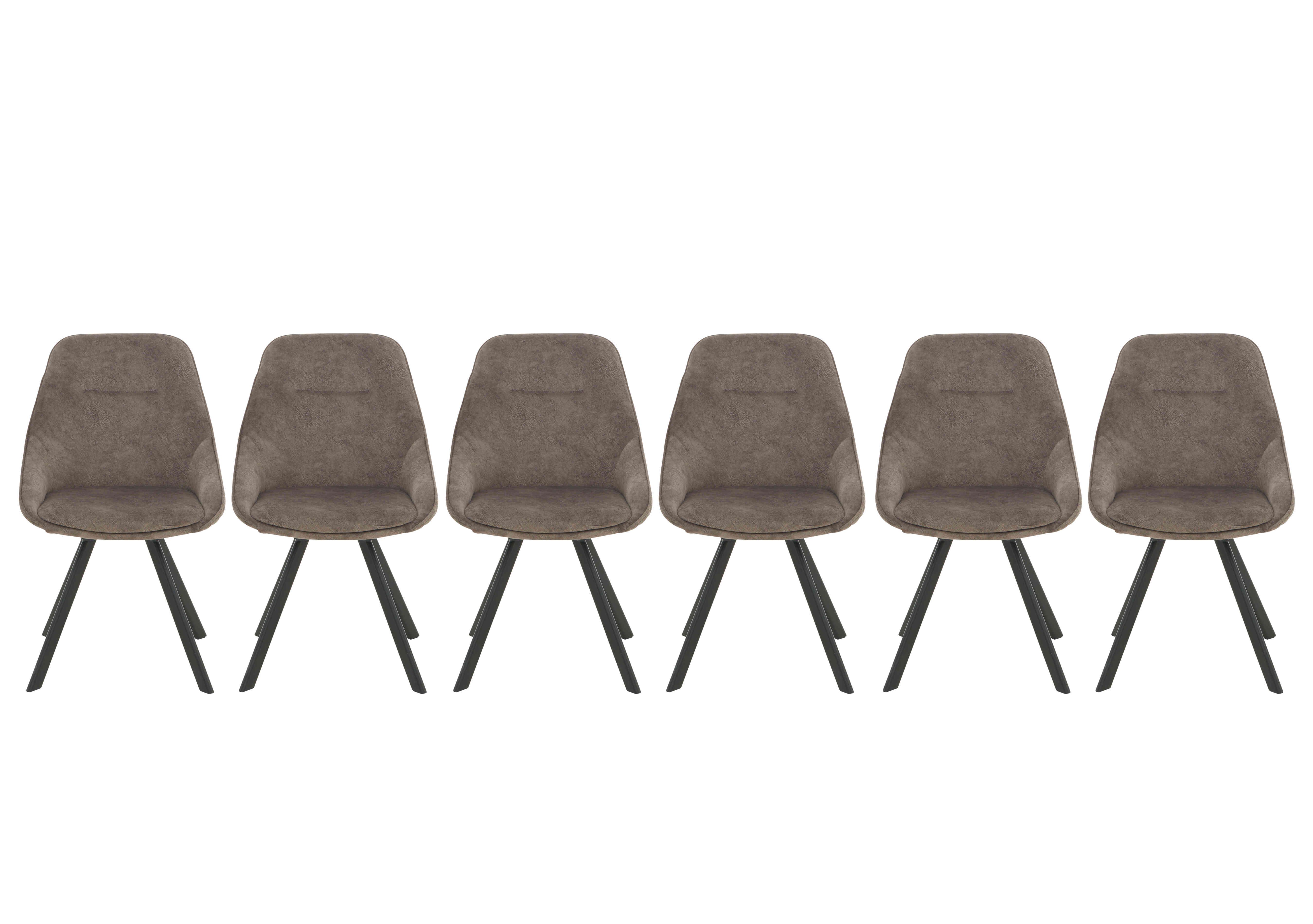 Enterprise Set of 6 Quilted Swivel Dining Chairs in  on Furniture Village