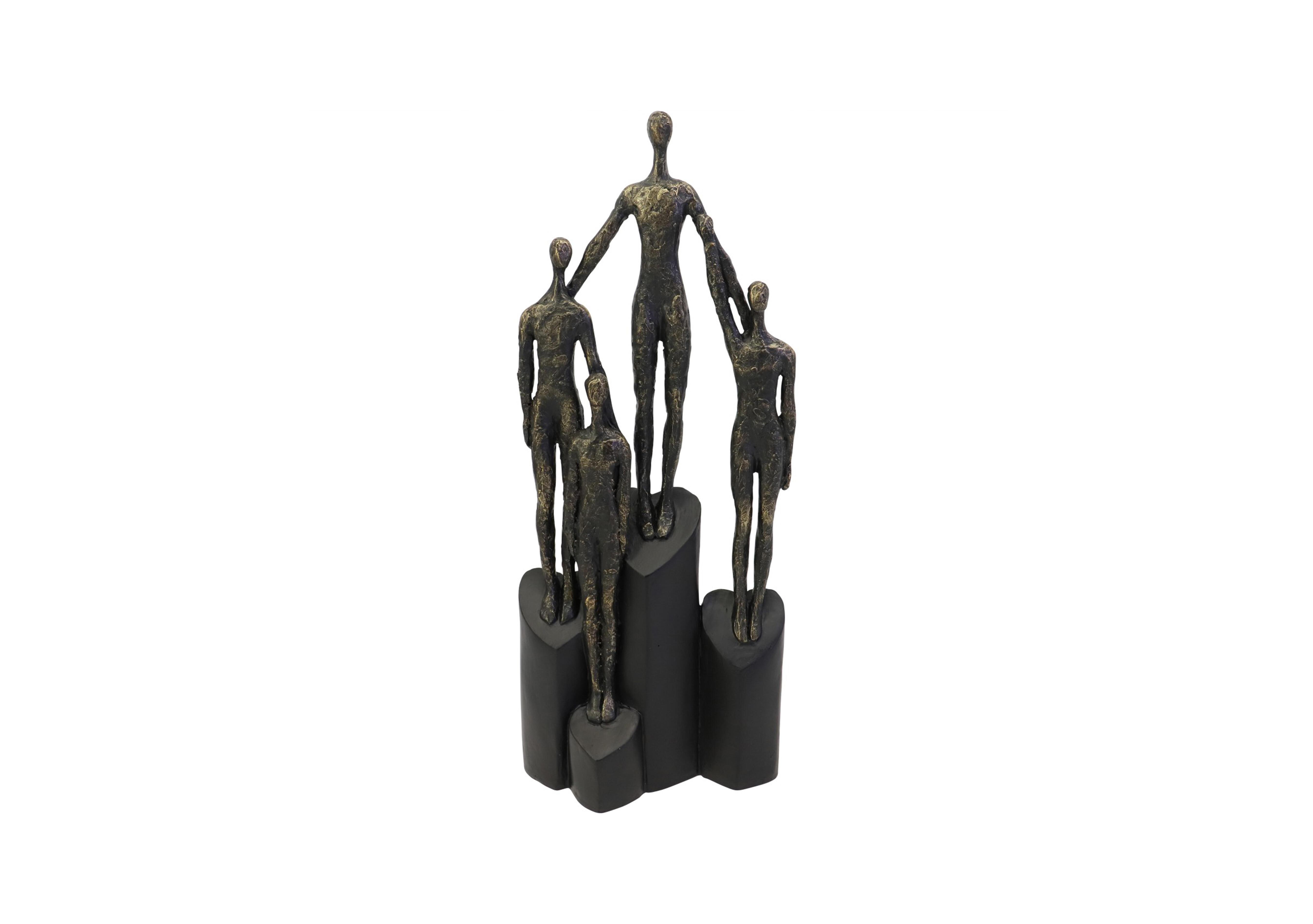 Family Sculpture on Hearts Plinth in  on Furniture Village