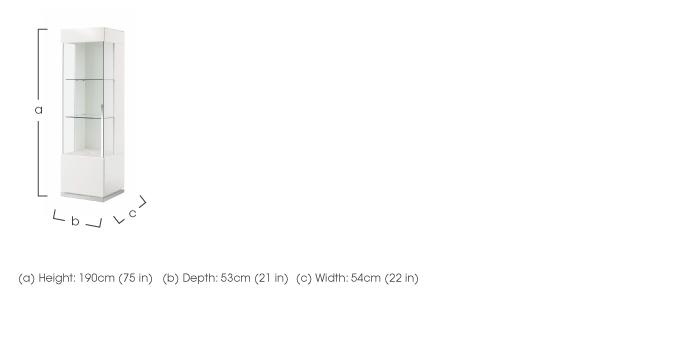 Fascino 1 Door Left Hand Curio Cabinet in  on Furniture Village