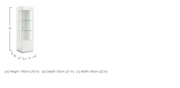 Fascino 1 Door Right Hand Curio Cabinet in  on Furniture Village