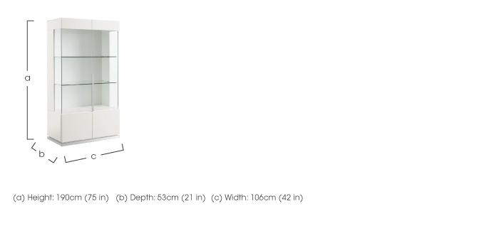 Fascino 2 Door Curio Cabinet in  on Furniture Village