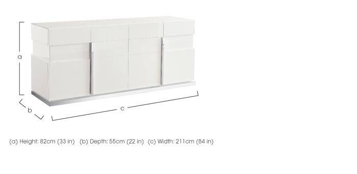 Fascino 4 Door Sideboard in  on Furniture Village