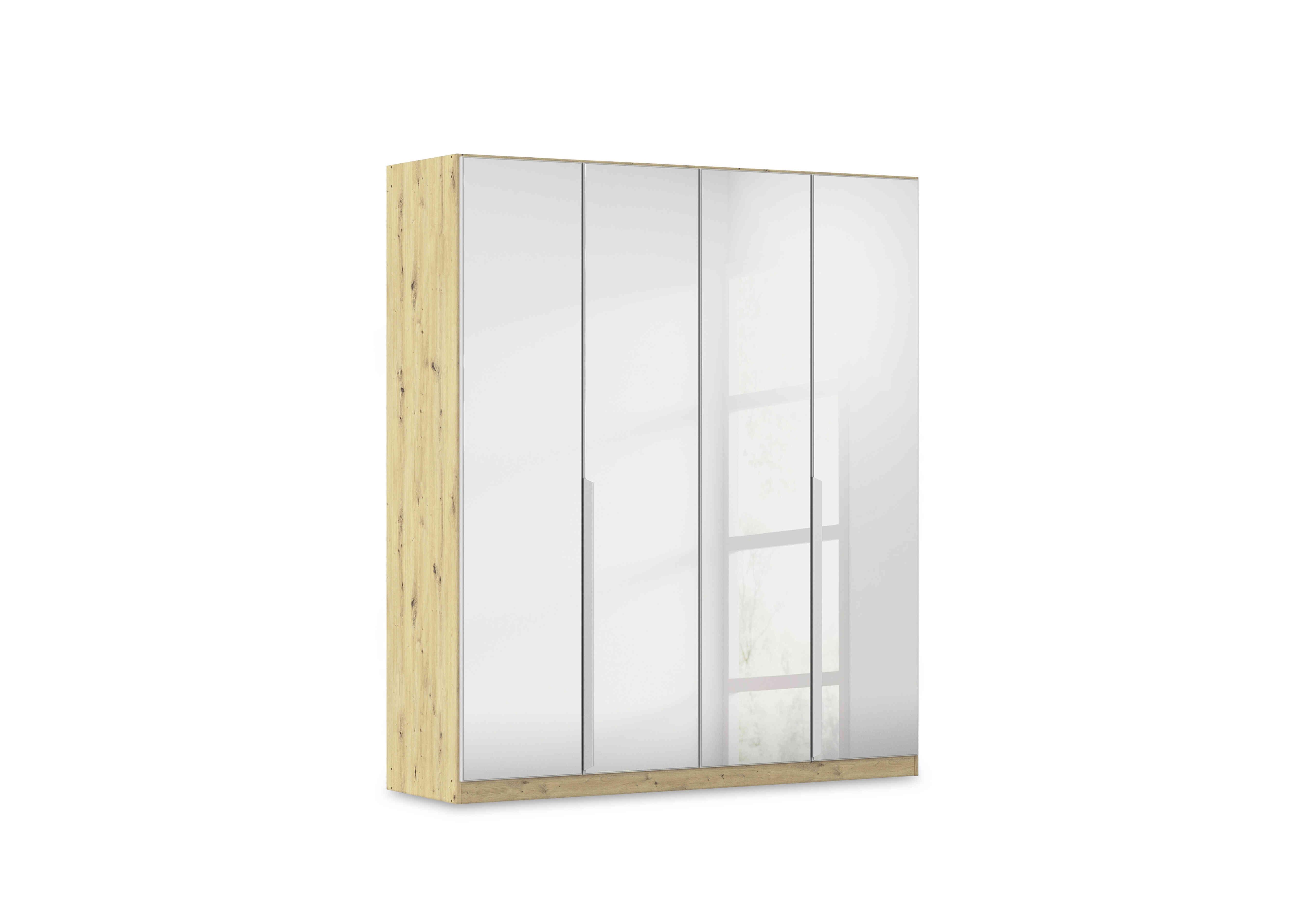 Freja 181cm 4 Door Hinged Mirror Wardrobe in  on Furniture Village