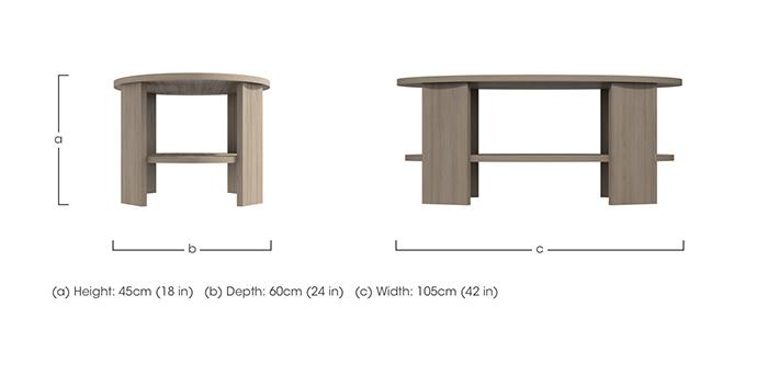 Finsbury Oval Coffee Table in  on Furniture Village