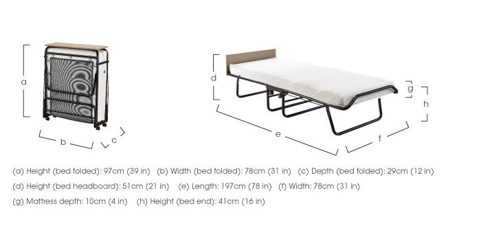 Luxury Folding Bed with Airflow Fibre Mattress in  on Furniture Village