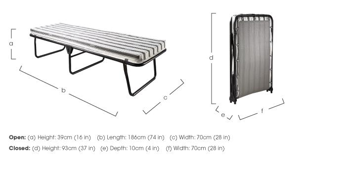 Value Folding Bed with Airflow Fibre Mattress in  on Furniture Village