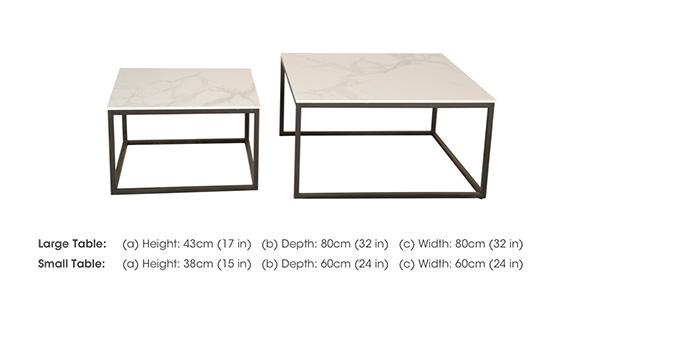 Fredo Square Nest of Coffee Tables in  on Furniture Village