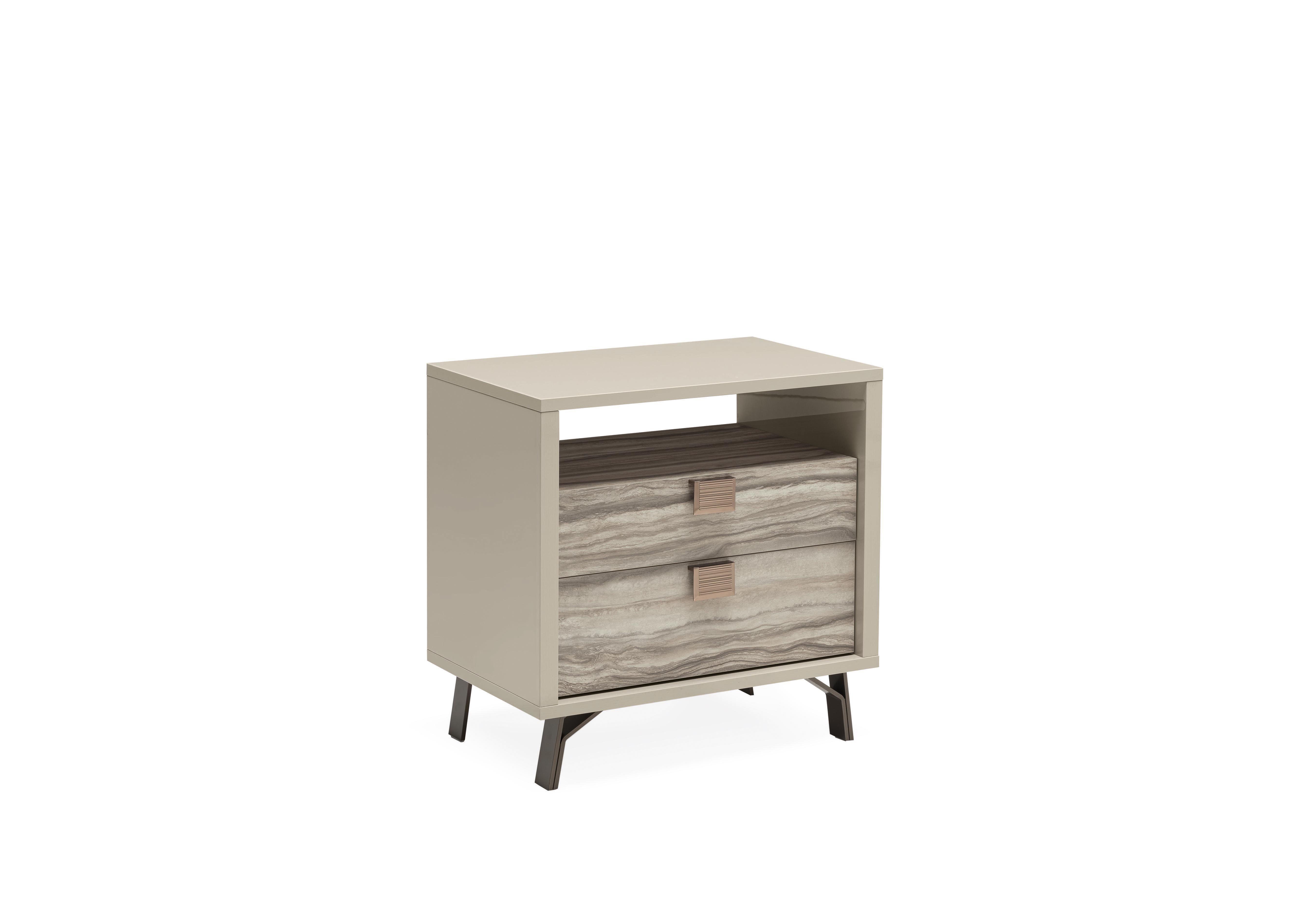 Franco 2 Drawer Bedside Cabinet with Open Shelf in  on Furniture Village