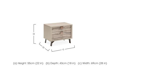 Franco 2 Drawer Bedside Cabinet in  on Furniture Village