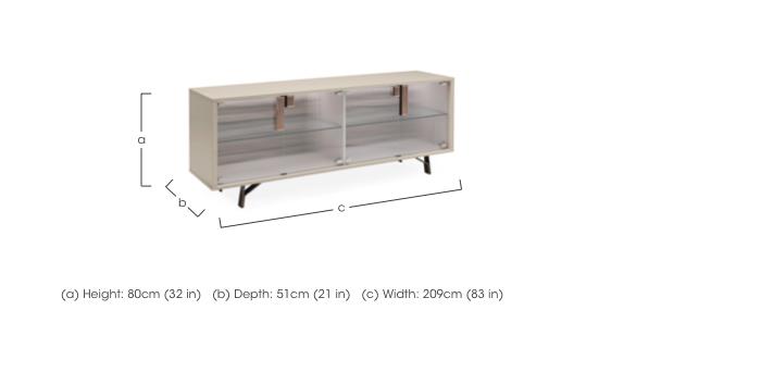Franco 4 Door Sideboard with Glass Doors in  on Furniture Village