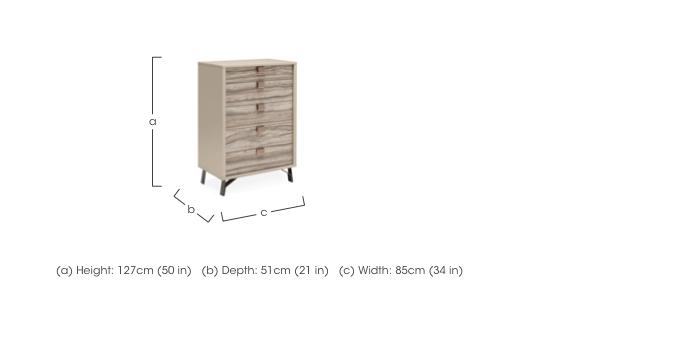 Franco 5 Drawer Chest in  on Furniture Village