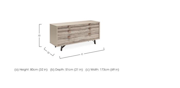 Franco 6 Drawer Double Dresser in  on Furniture Village