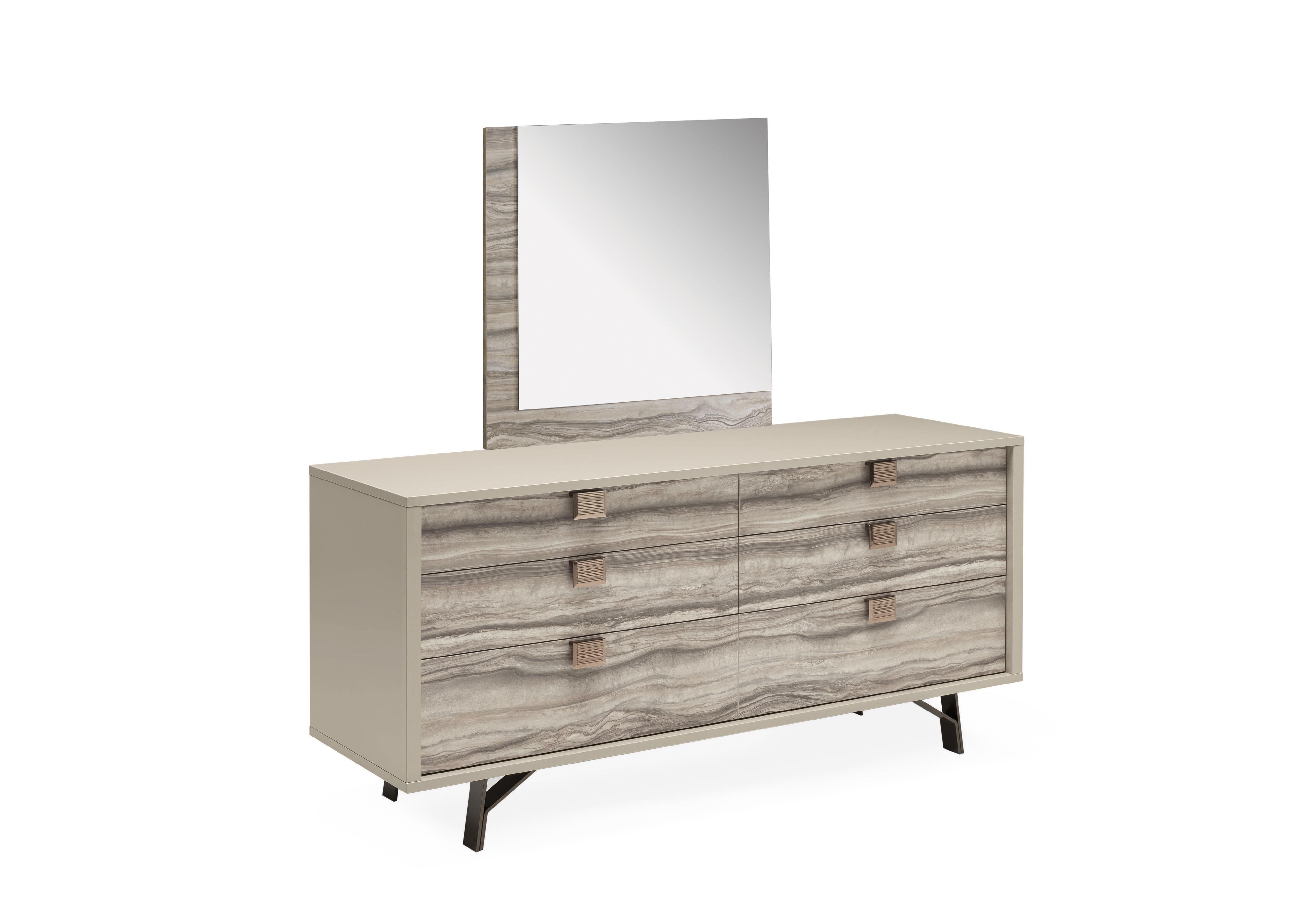 Franco 6 Drawer Double Dresser and Mirror in  on Furniture Village