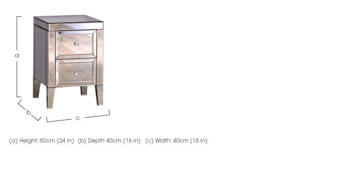 Francesca 2 Drawer Bedside Cabinet in  on Furniture Village