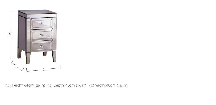 Francesca 3 Drawer Bedside Cabinet in  on Furniture Village