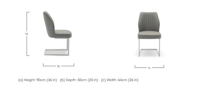 Fumo Pair of Faux Leather Cantilever Dining Chairs in  on Furniture Village