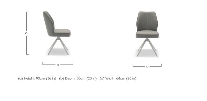 Fumo Set of 4 Faux Leather Swivel Dining Chairs in  on Furniture Village