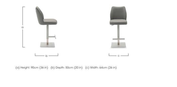 Fumo Set of 4 Faux Leather Swivel Bar Stools in  on Furniture Village