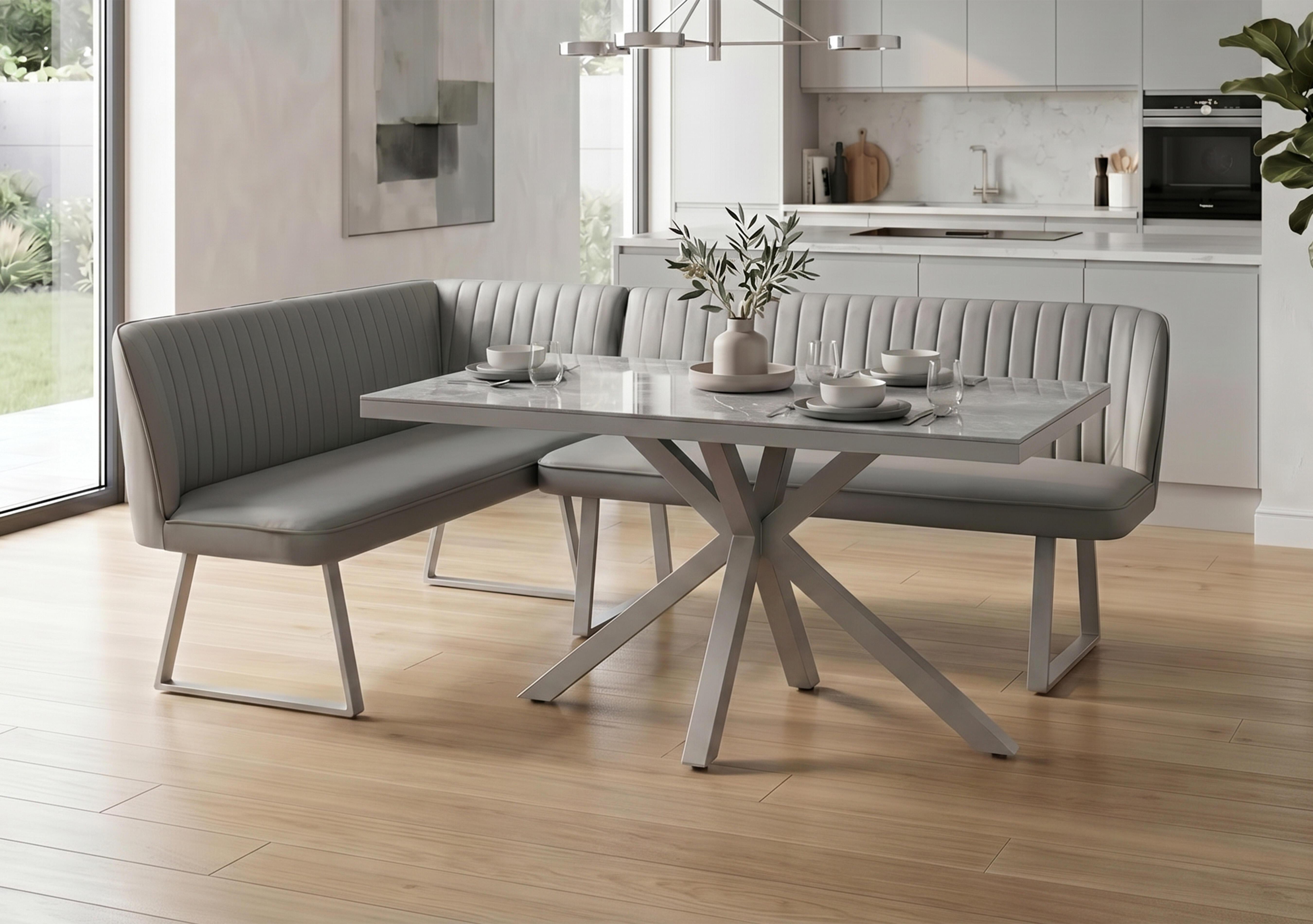 Fumo Dining Table and Left Hand Corner Dining Bench in  on Furniture Village