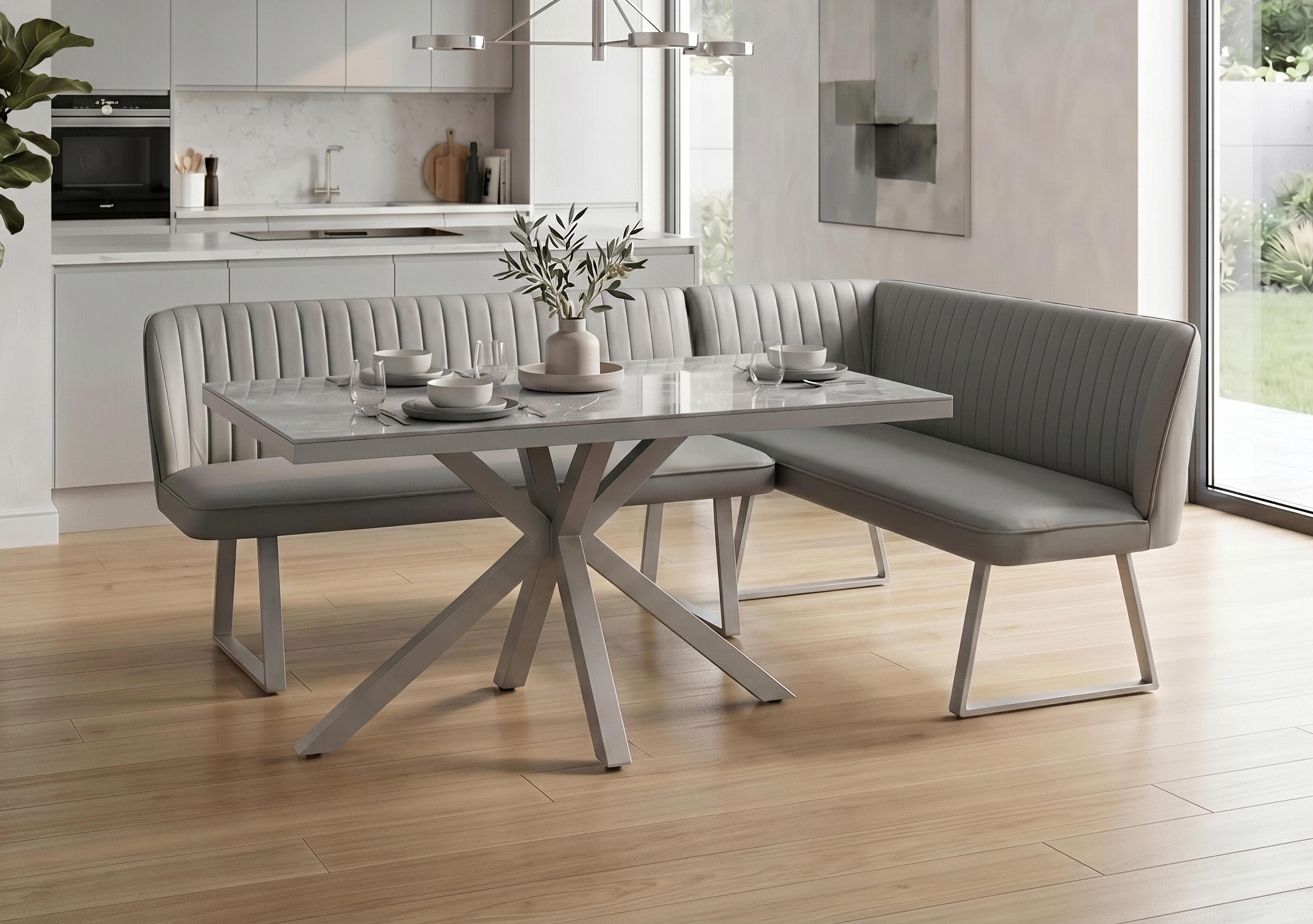 Fumo Dining Table and Right Hand Corner Dining Bench in  on Furniture Village