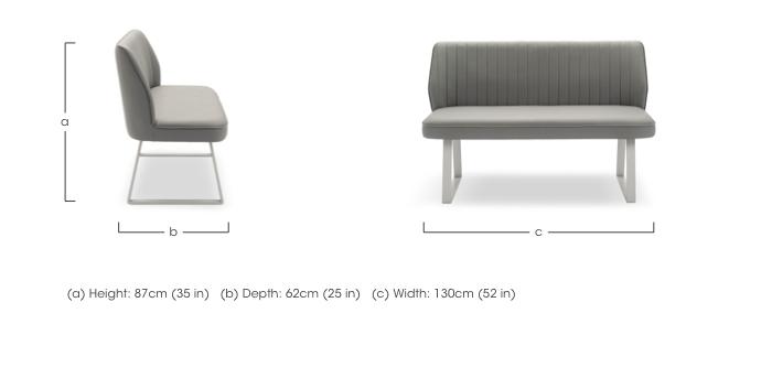 Fumo High Back Dining Bench in  on Furniture Village