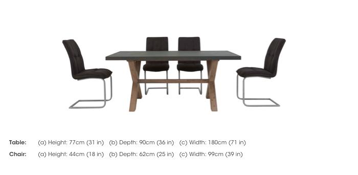 Fusion Large Table and 4 Chairs Dining Set in  on Furniture Village