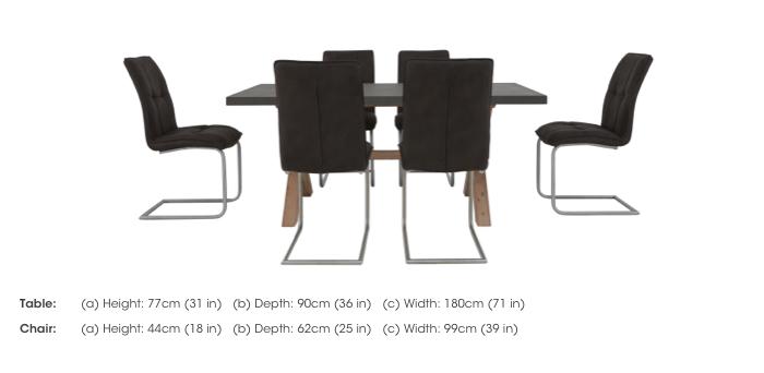 Fusion Large Table and 6 Chairs Dining Set in  on Furniture Village