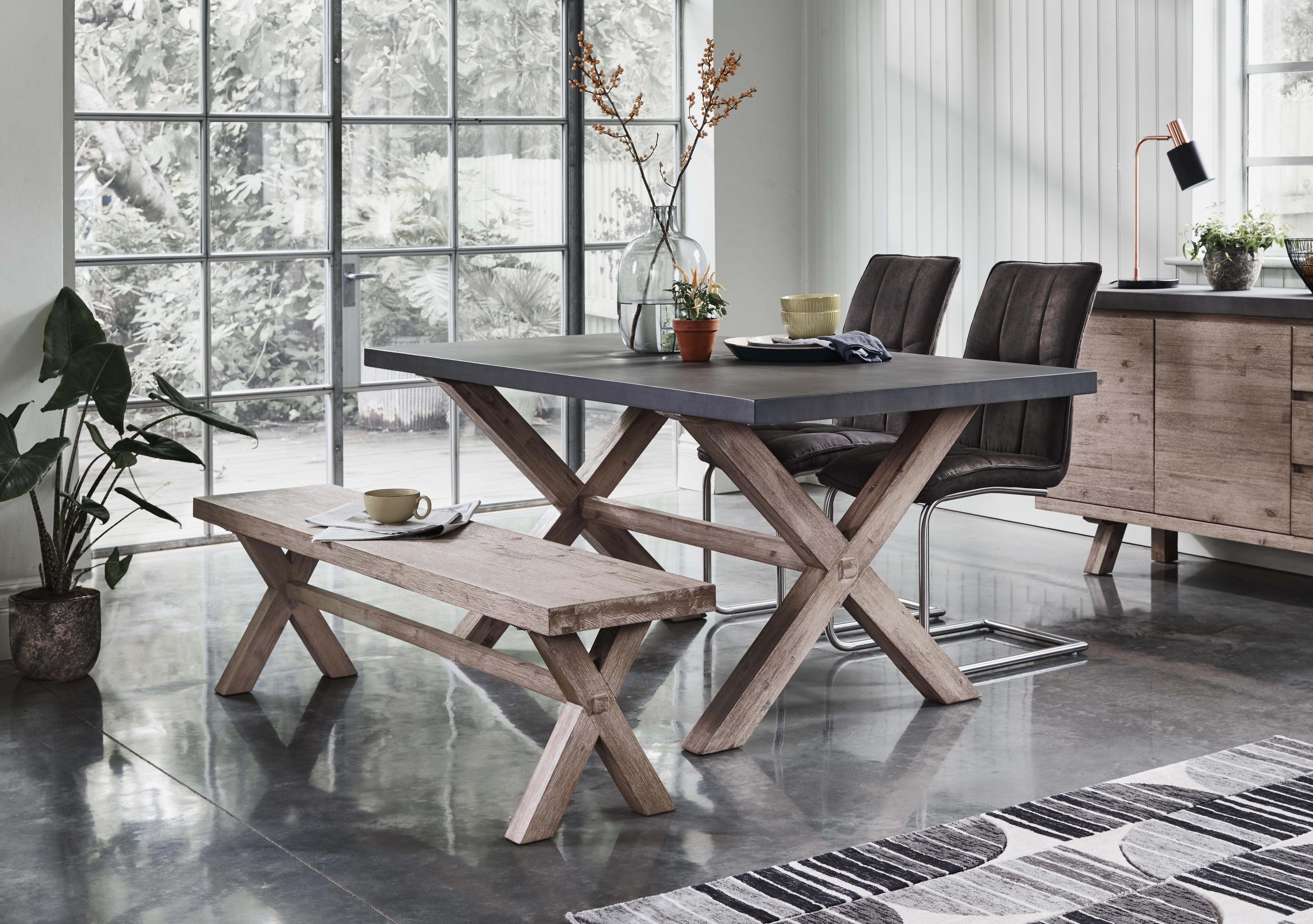 Fusion Large Table, 2 Chairs and Dining Bench Set in  on Furniture Village