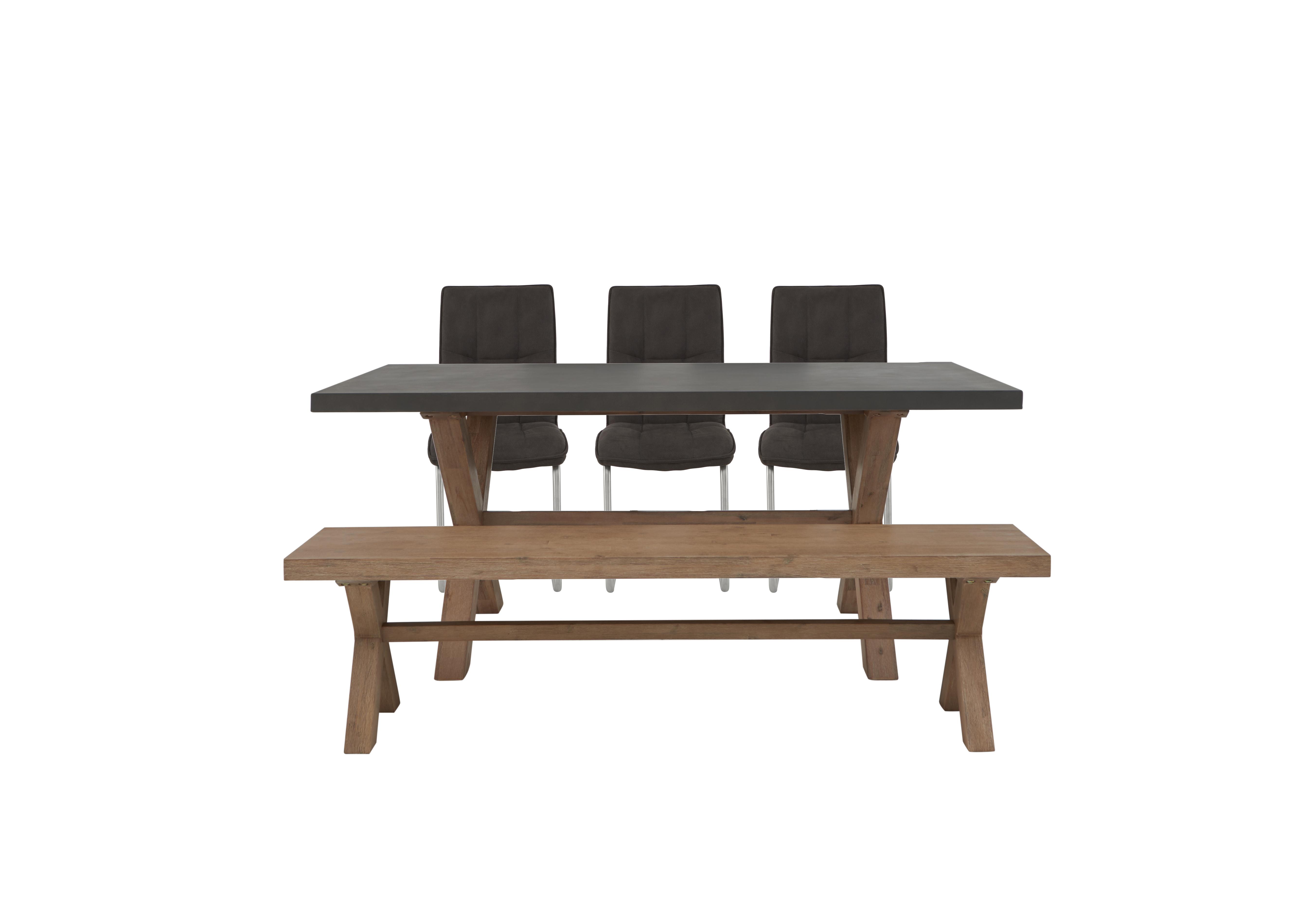 Fusion Large Table, 3 Chairs and Dining Bench Set in  on Furniture Village