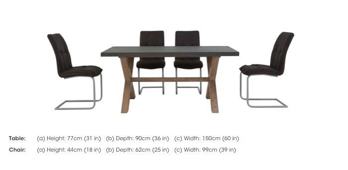 Fusion Small Table and 4 Chairs Dining Set in  on Furniture Village