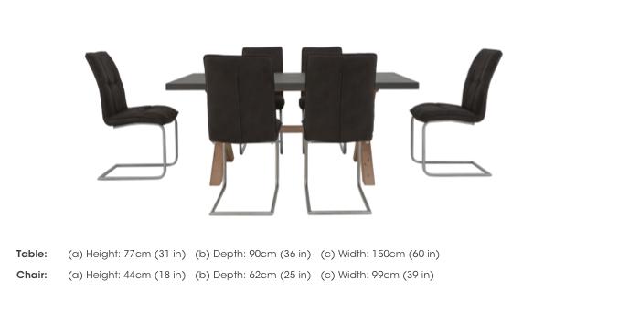 Fusion Small Table and 6 Chairs Dining Set in  on Furniture Village