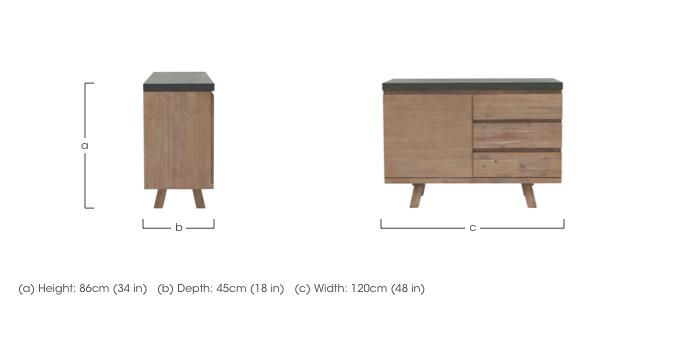 Fusion 1 Door 3 Drawer Sideboard in  on Furniture Village